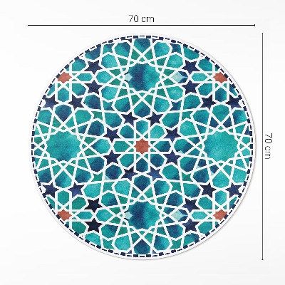 Runder vinyl teppich läufer Schönes Mosaik mit Sternen