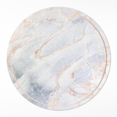 Runder teppich auf pvc Stilvolle Mode Glamour Marmor