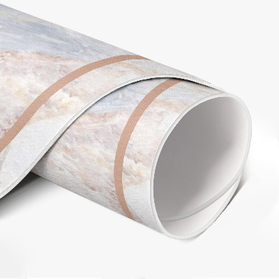 Runder teppich auf pvc Stilvolle Mode Glamour Marmor