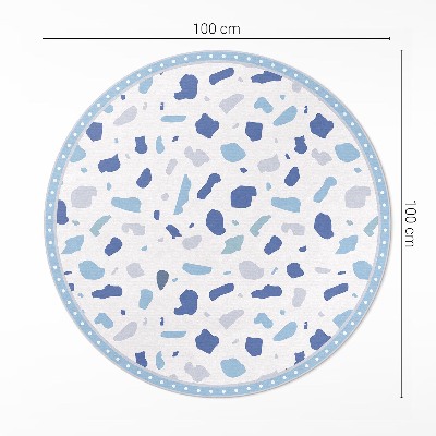 Runder vinyl teppich Illustration von Gres dekoratives Steinmuster