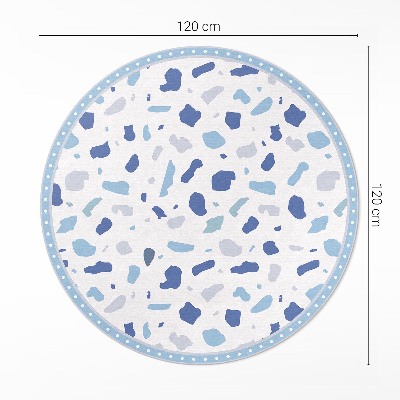 Runder vinyl teppich Illustration von Gres dekoratives Steinmuster