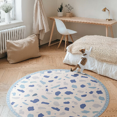 Runder vinyl teppich Illustration von Gres dekoratives Steinmuster