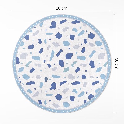 Runder vinyl teppich Illustration von Gres dekoratives Steinmuster