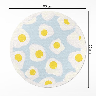 Runder pvc teppich Ochsenaugen auf blauem Hintergrund