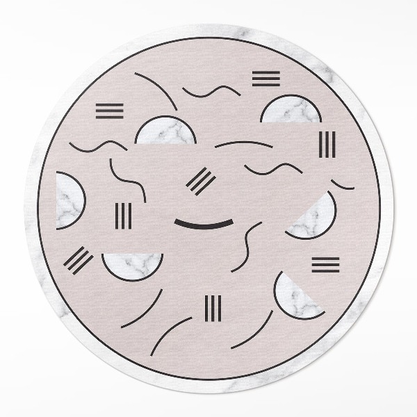 Runder teppich pvc Abstrakte Formen im Boho-Stil