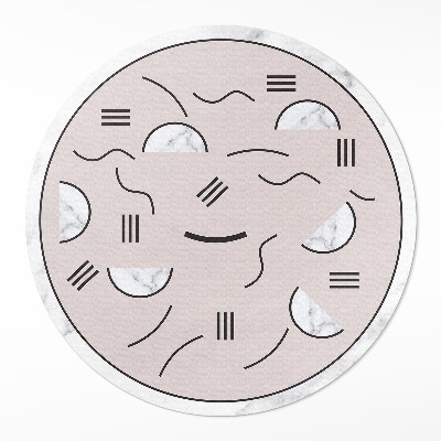 Runder teppich pvc Abstrakte Formen im Boho-Stil