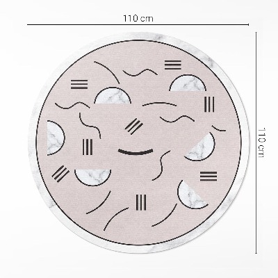 Runder teppich pvc Abstrakte Formen im Boho-Stil