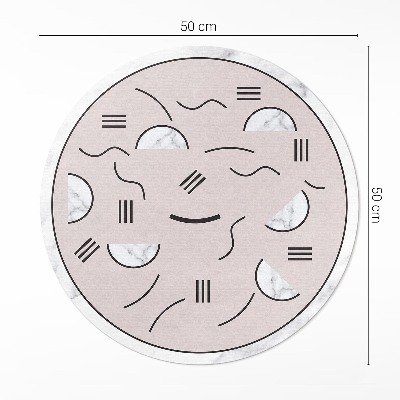 Runder teppich pvc Abstrakte Formen im Boho-Stil