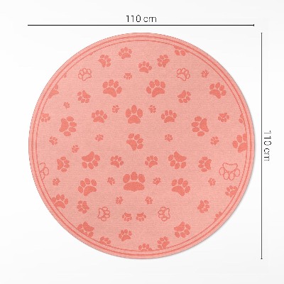 Runder vinyl teppich Kleine Wiesenblumen