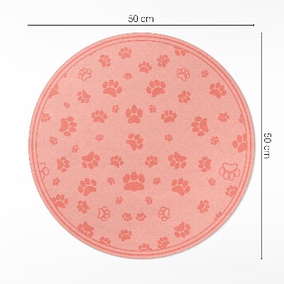 Runder vinyl teppich Kleine Wiesenblumen