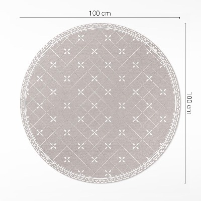 Runder teppich pvc Stilvolles minimalistisches dekoratives Muster
