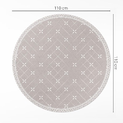 Runder teppich pvc Stilvolles minimalistisches dekoratives Muster