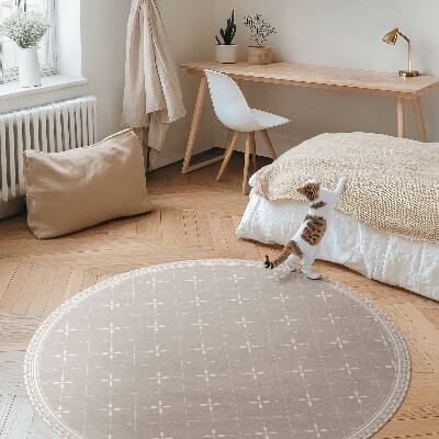 Runder teppich pvc Stilvolles minimalistisches dekoratives Muster