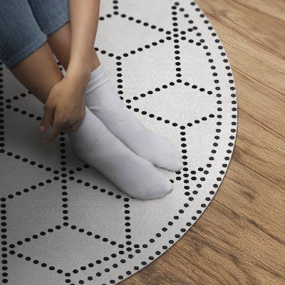 Runder teppich auf pvc Würfel Würfel 3D moderne Punkte