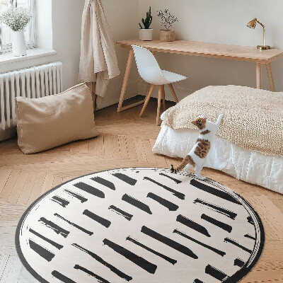 Runder vinyl teppich Minimalistische moderne Abstraktion