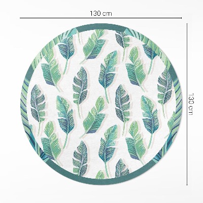Runder vinyl teppich läufer Boho-Federn in feinem Stil