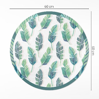 Runder vinyl teppich läufer Boho-Federn in feinem Stil