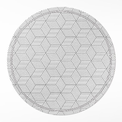 Runder vinyl teppich läufer Geometrisches Mosaik kleines Design