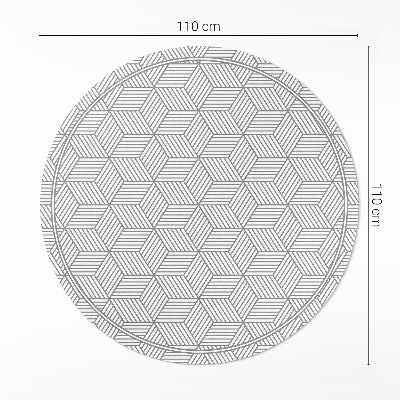 Runder vinyl teppich läufer Geometrisches Mosaik kleines Design