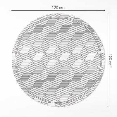 Runder vinyl teppich läufer Geometrisches Mosaik kleines Design
