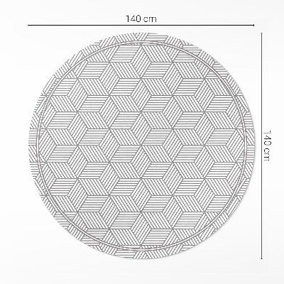 Runder vinyl teppich läufer Geometrisches Mosaik kleines Design