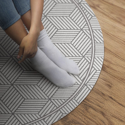 Runder vinyl teppich läufer Geometrisches Mosaik kleines Design