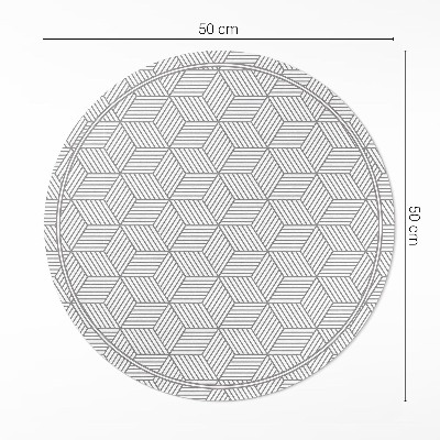 Runder vinyl teppich läufer Geometrisches Mosaik kleines Design