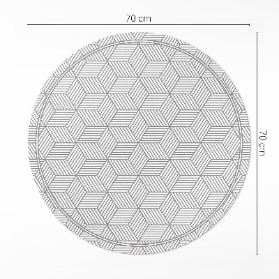 Runder vinyl teppich läufer Geometrisches Mosaik kleines Design