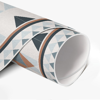 Runder vinyl teppich Geometrisches Mosaik schöne Fliese