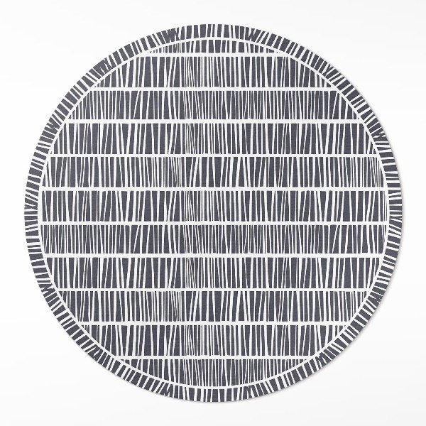 Runder vinyl teppich läufer Abstraktes Linienmuster aus winzigen Linien