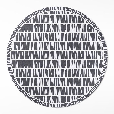 Runder vinyl teppich läufer Abstraktes Linienmuster aus winzigen Linien