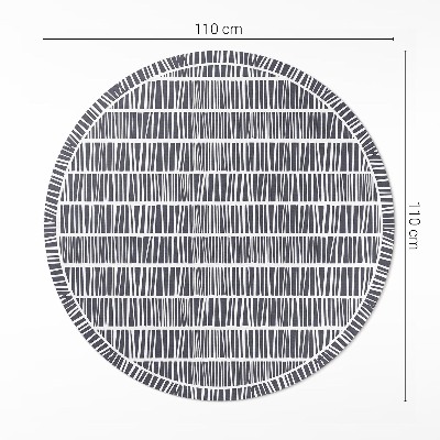 Runder vinyl teppich läufer Abstraktes Linienmuster aus winzigen Linien