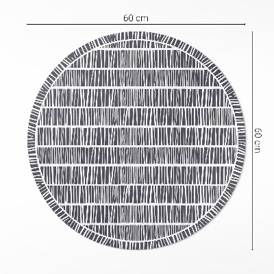 Runder vinyl teppich läufer Abstraktes Linienmuster aus winzigen Linien
