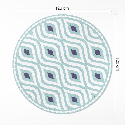 Runder teppich auf pvc Abstrakte Welle stilvolles Design