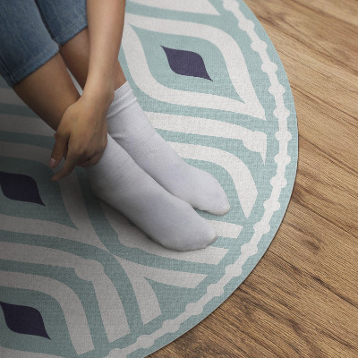 Runder teppich auf pvc Abstrakte Welle stilvolles Design
