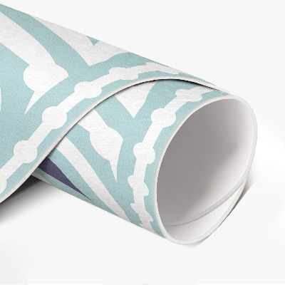 Runder teppich auf pvc Abstrakte Welle stilvolles Design