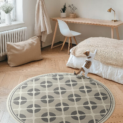Runder vinyl teppich Minimalistisches Mosaik geometrischer Formen