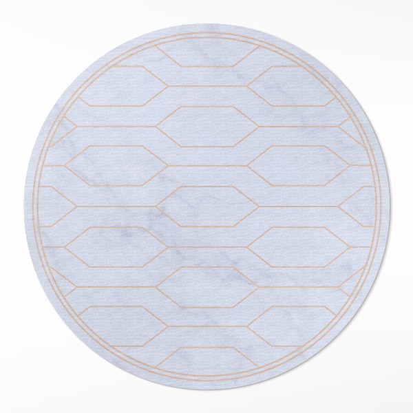 Runder pvc teppich Linienmuster auf Marmor
