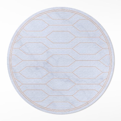 Runder pvc teppich Linienmuster auf Marmor