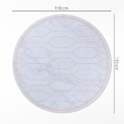 Runder pvc teppich Linienmuster auf Marmor