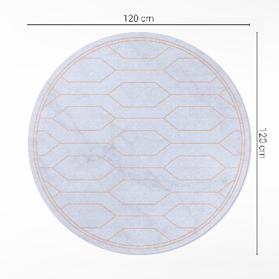 Runder pvc teppich Linienmuster auf Marmor