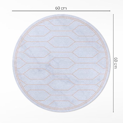 Runder pvc teppich Linienmuster auf Marmor