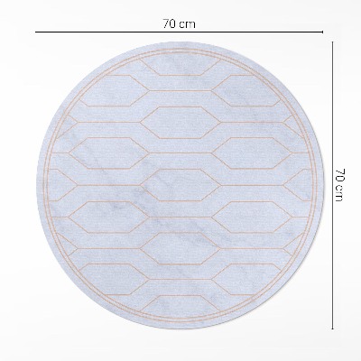Runder pvc teppich Linienmuster auf Marmor