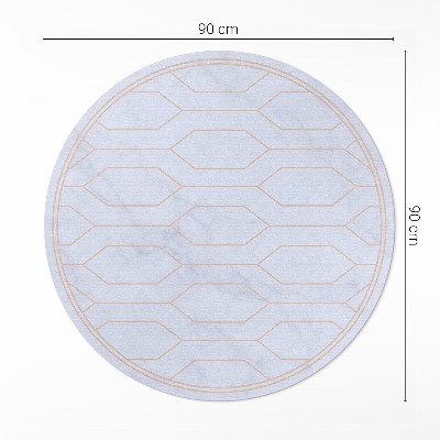 Runder pvc teppich Linienmuster auf Marmor
