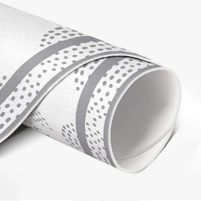 Runder pvc teppich Komposition aus dunklen Blättern mit Punkten