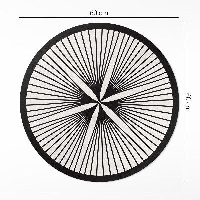 Runder vinyl teppich läufer Stilvolle Blume aus dunklen Linien
