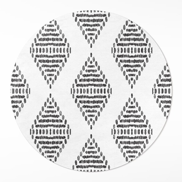 Runder vinyl teppich Rhomben aus Linien