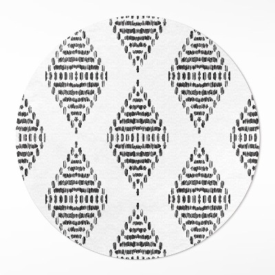 Runder vinyl teppich Rhomben aus Linien