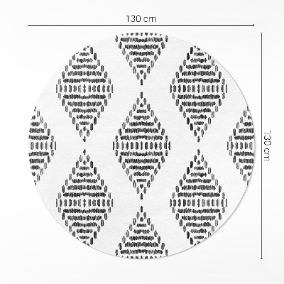Runder vinyl teppich Rhomben aus Linien