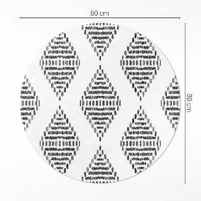 Runder vinyl teppich Rhomben aus Linien